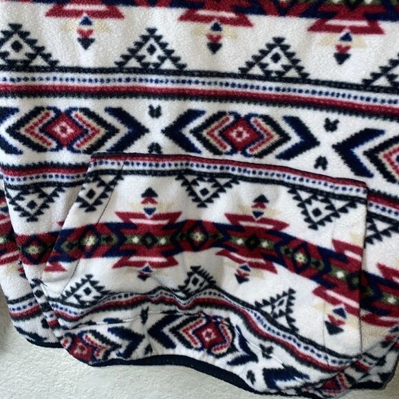 Western fleece sweater Aztec Tribal girls kid XS (1) 3/4 Zip country ranch farm - Picture 5 of 8